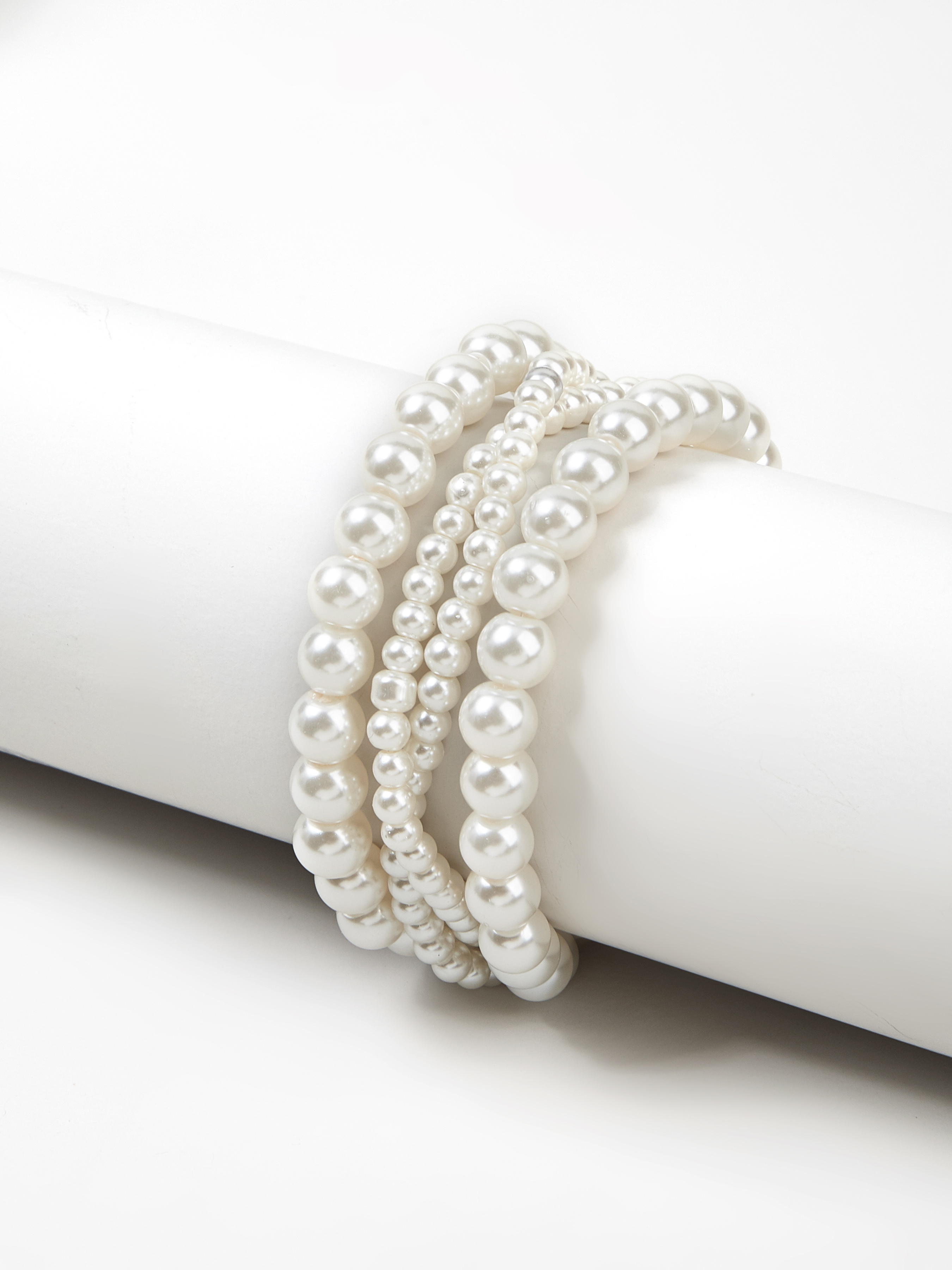 Multi-Strand Faux Pearl Bracelet, White, One Size, Wearable Costume  Accessory for Halloween | Party City